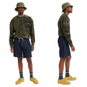 Levi's Premium Men's Cargo Denim Shorts in Beam Sea Rinse Red Tab Size Small